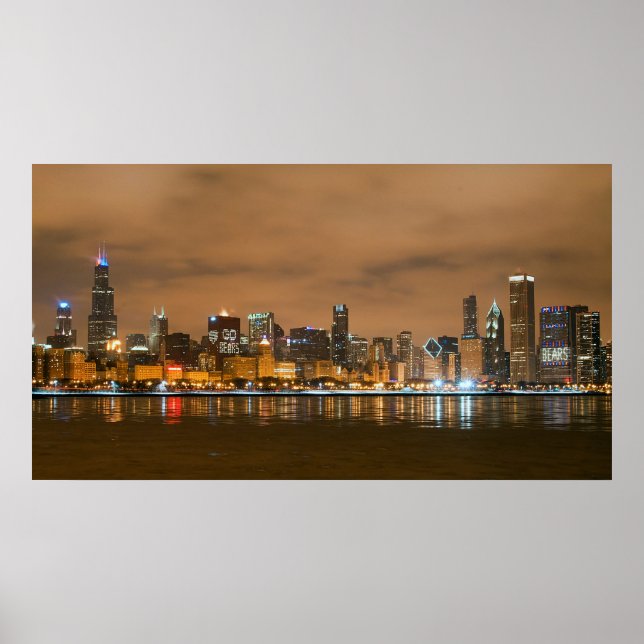 Poster Chicago Bears Skyline (Frente)