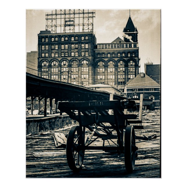 Pôster Chicago Central Rail Yards Depot ICR 1960 (Frente)