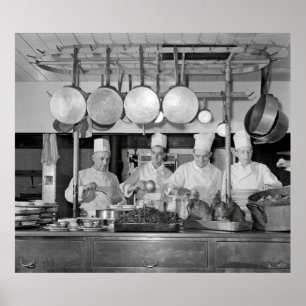 POSTER CHICAGO COMERCIAL KITCHEN 1943