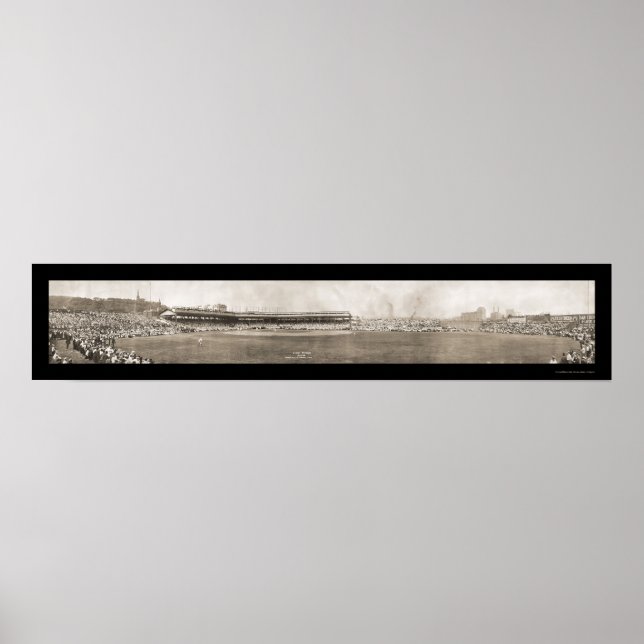 Pôster Chicago Cubs Baseball Foto 1908 (Frente)