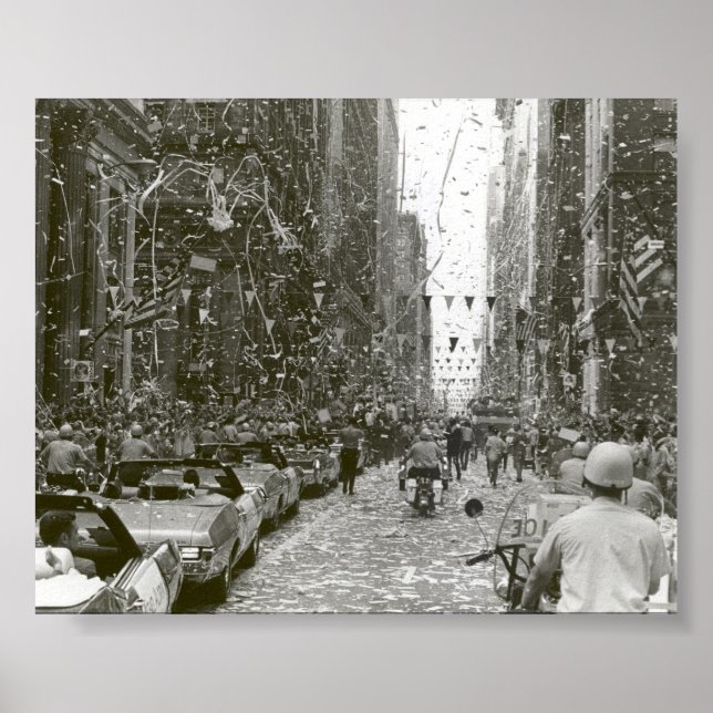 Pôster Chicago dá as boas-vindas aos três astronautas Apo (Frente)