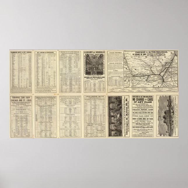 Pôster Chicago e Alton Railroad 2 (Frente)