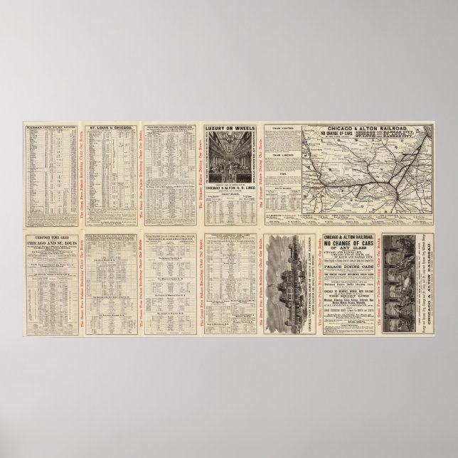 Pôster Chicago e Alton Railroad 3 (Frente)