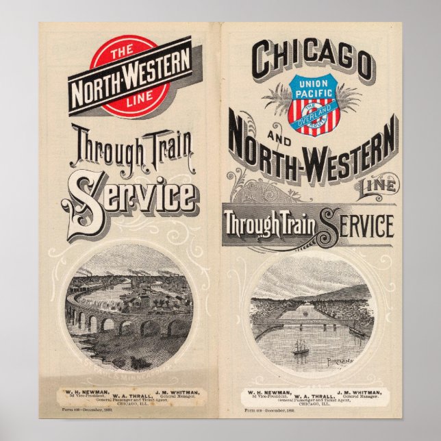 Poster Chicago e North Western Line (Frente)