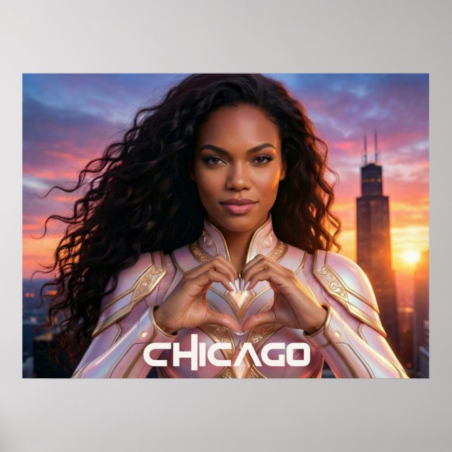 POSTER CHICAGO - FEMALE HERO (Frente)