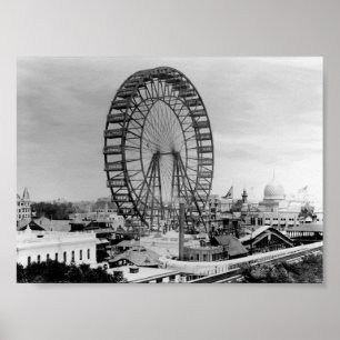 Poster Chicago Ferris Wheel - Exposição Columbiana 1893