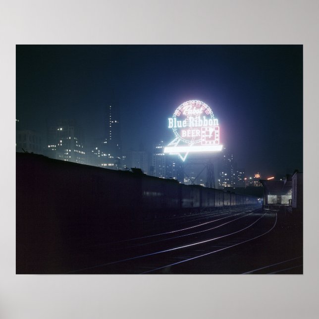 Pôster Chicago Freight Yard, 1943. Vintage Photo (Frente)
