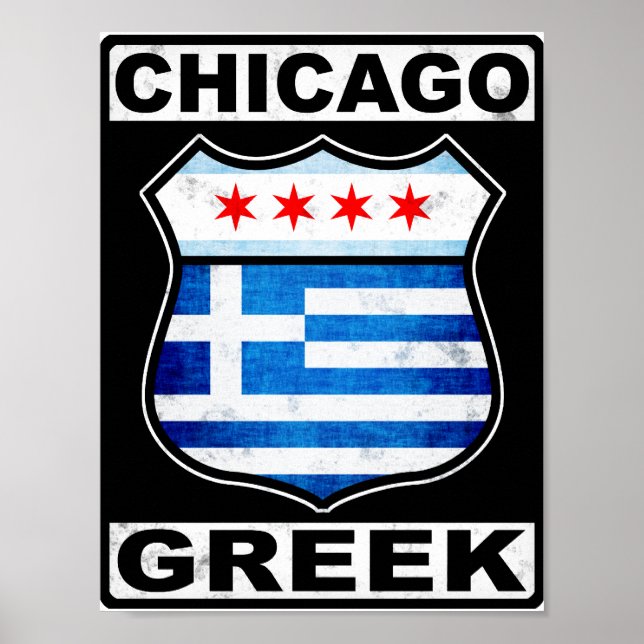 Poster Chicago Grego Americano (Frente)