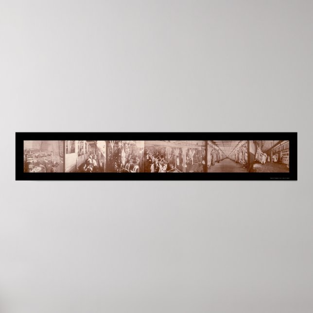 Pôster Chicago, IL Beef Foto 1900 (Frente)