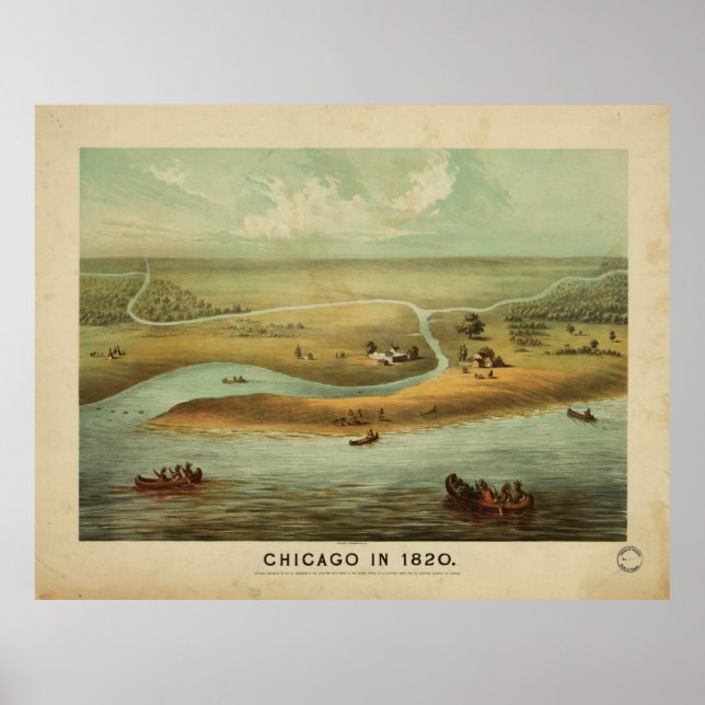 Poster Chicago, Illinois (1820) (Frente)