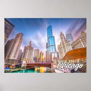 Poster Chicago, Illinois, Estados Unidos