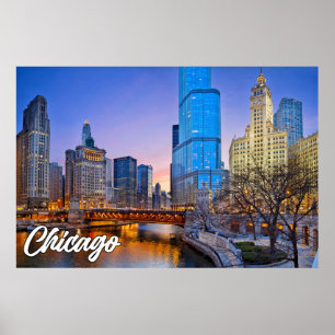Poster Chicago, Illinois, Estados Unidos