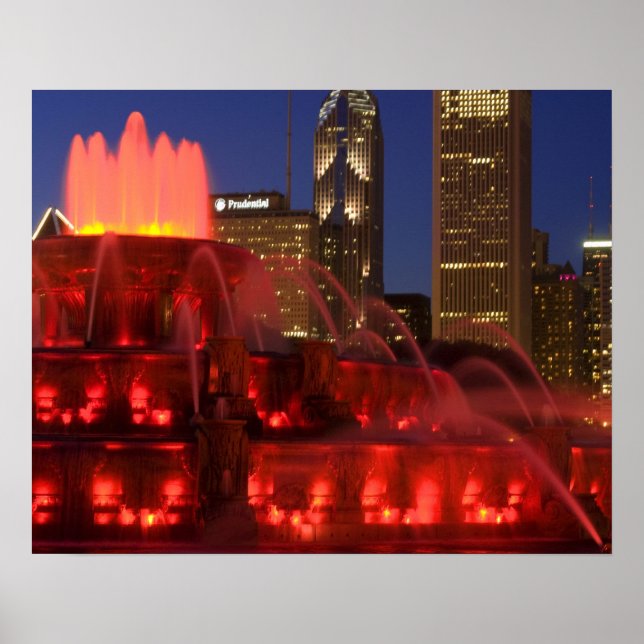 Pôster Chicago, Illinois, Fonte Buckingham (Frente)