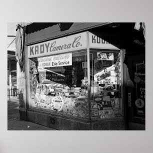 Poster Chicago Illinois Kady Camera Co Store Window 1950s