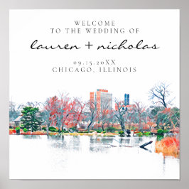 Poster Chicago Jackson Park - Sinal de Boas-vindas