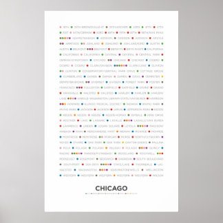 Pôster Chicago - MetroDots