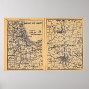 Pôster Chicago, Omaha, Kansas City