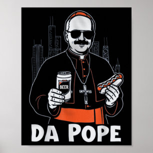 Poster Chicago Pope Leo Xiv "da Pope" T-shirt.png