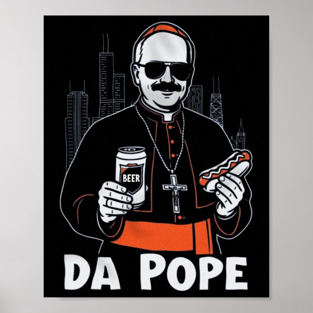 Poster Chicago Pope Leo Xiv da Pope (Frente)