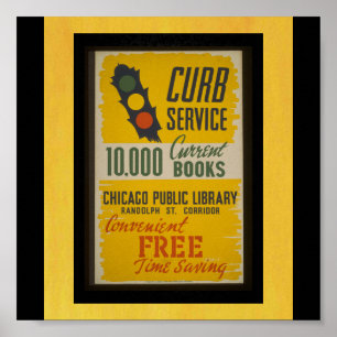 Poster Chicago-Público Biblioteca-WPA de WPA do cartaz
