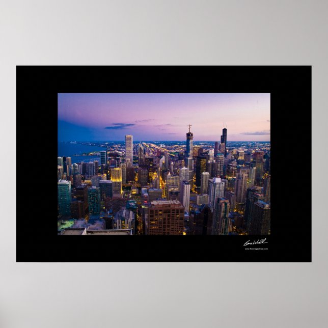 Poster Chicago Skyline (Frente)