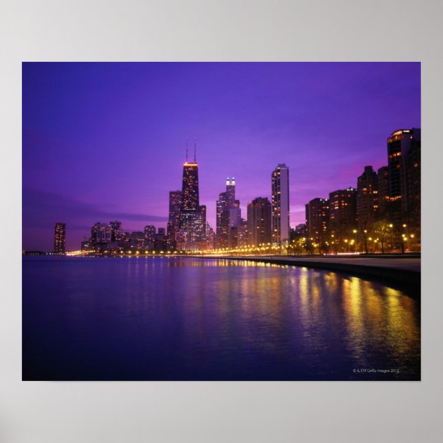 Poster Chicago Skyline (Frente)