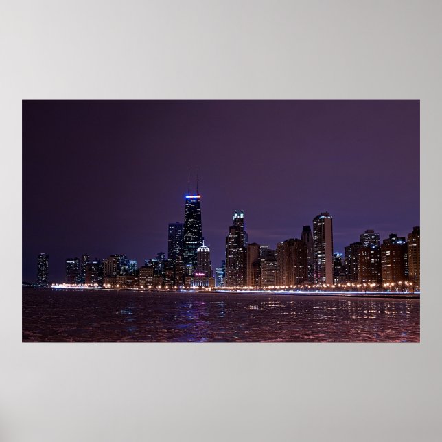 Poster Chicago Skyline (Frente)