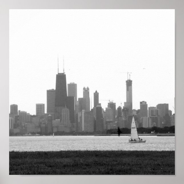 Poster Chicago Skyline (Frente)
