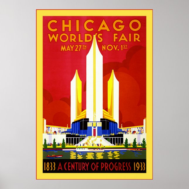 Poster Chicago ~ Viagens vintage (Frente)