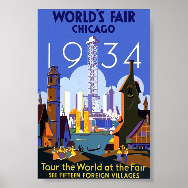 Poster Chicago-Weltausstellung 1934 (Frente)