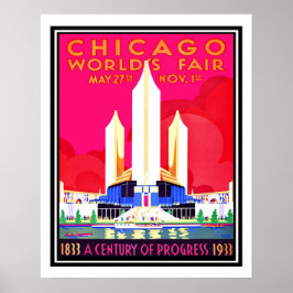 Pôster Chicago World Fair Vintage Reproduction