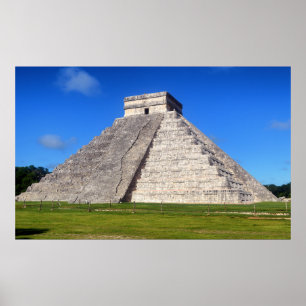 Poster Chichen Itza, guerreiros do Templo