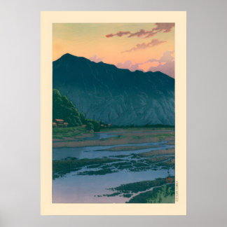 Poster Chichibu, à noite, por Kawase Hasui