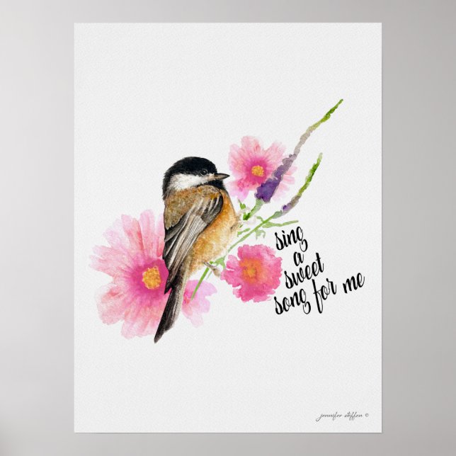 Poster Chickadee Canta Uma Canção Doce Para Mim (Frente)
