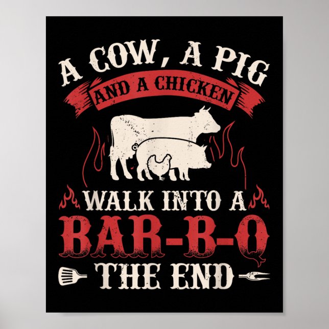 Poster Chicken Chicken Graphic Meat Smokin (Frente)