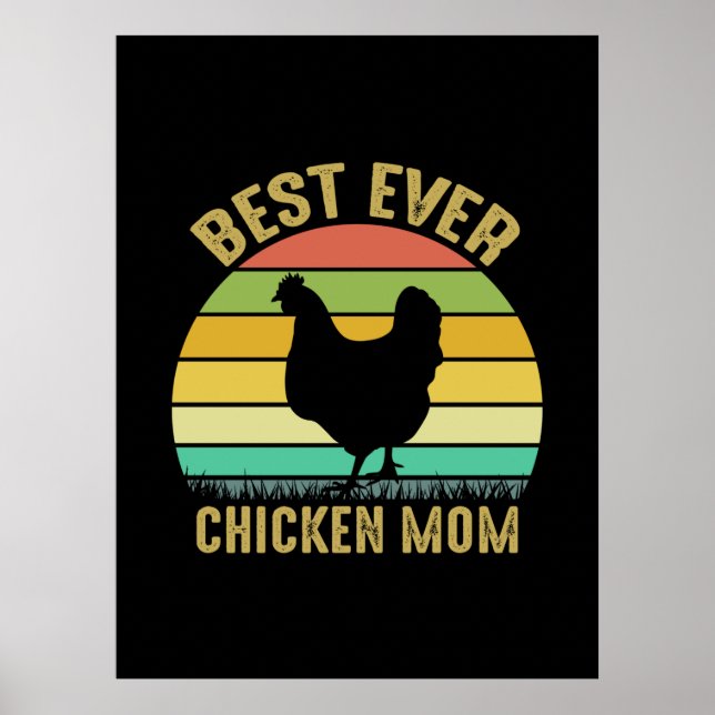 Poster Chicken Lover | Best Ever Chicken Mom (Frente)
