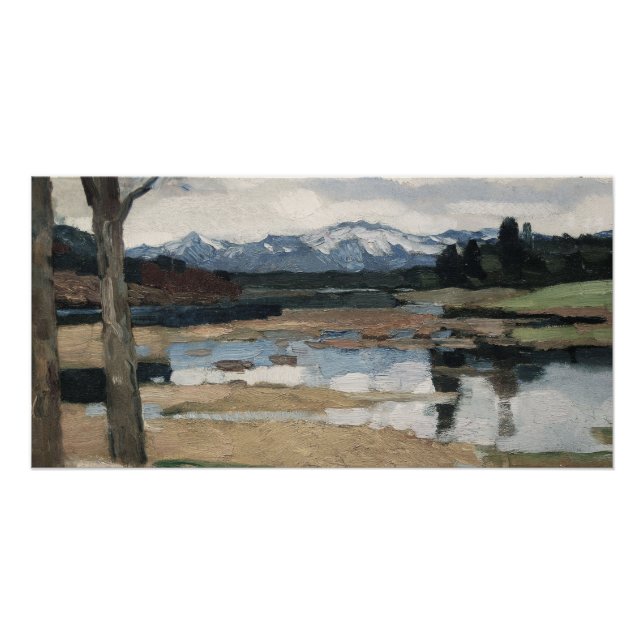 Pôster Chiemsee Leo Putz Landscape Mountain Art (Frente)
