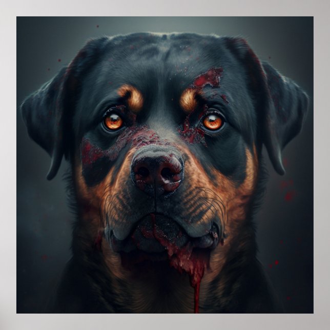 Poster chien rottweiler (Frente)