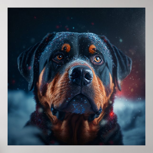 Poster chien rottweiler (Frente)