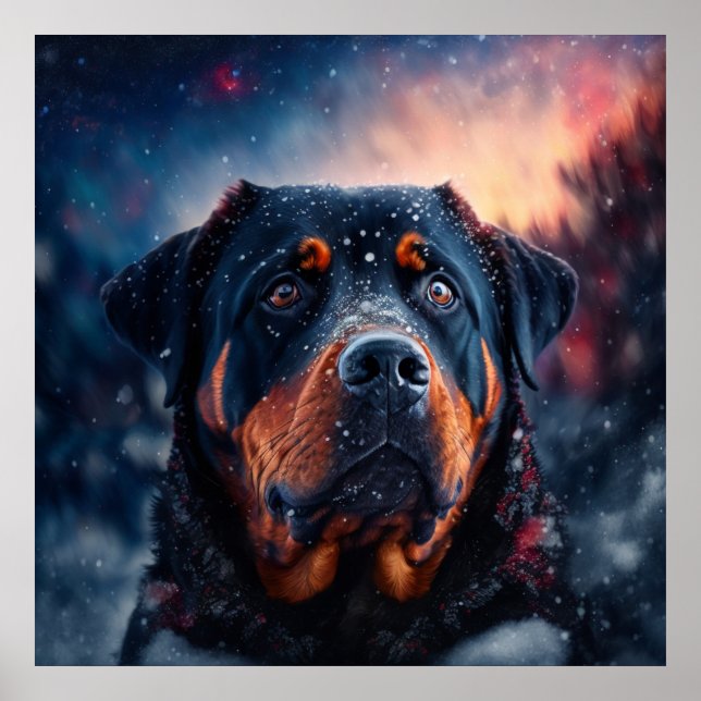 Poster chien rottweiler (Frente)