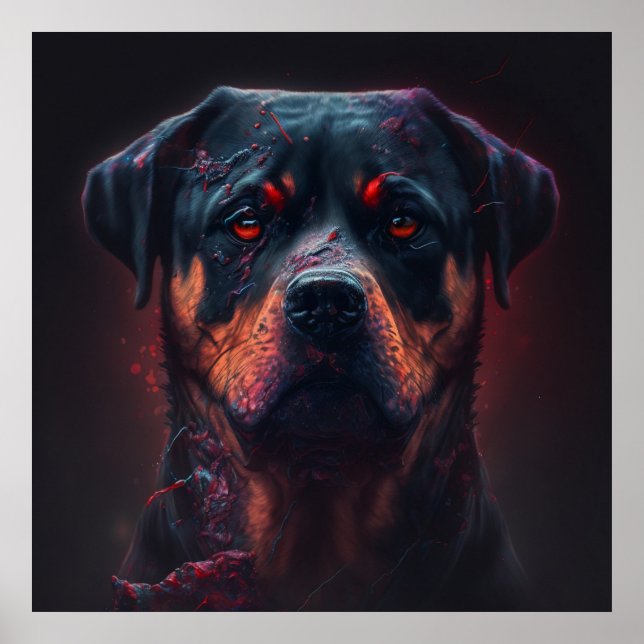 Poster chien rottweiler (Frente)