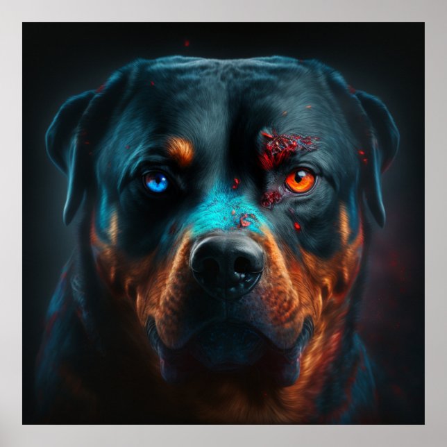 Poster chien rottweiler (Frente)