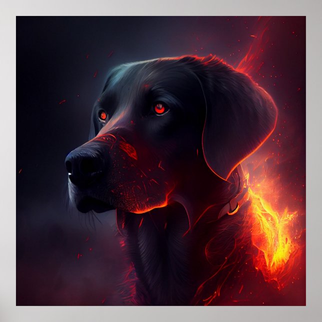 Poster chien rouge (Frente)