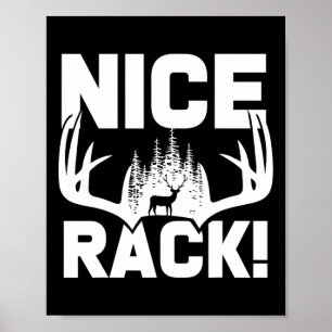 Poster Chifres de Rack Nice Veado Caça Divertida Caçador