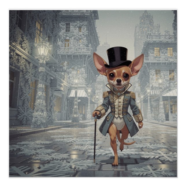 Pôster Chihuahua About Town In Paris (Frente)