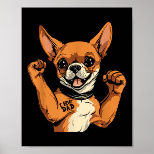 Poster Chihuahua Biceps Tatuagem - Cachorro Raça Pet I Lo