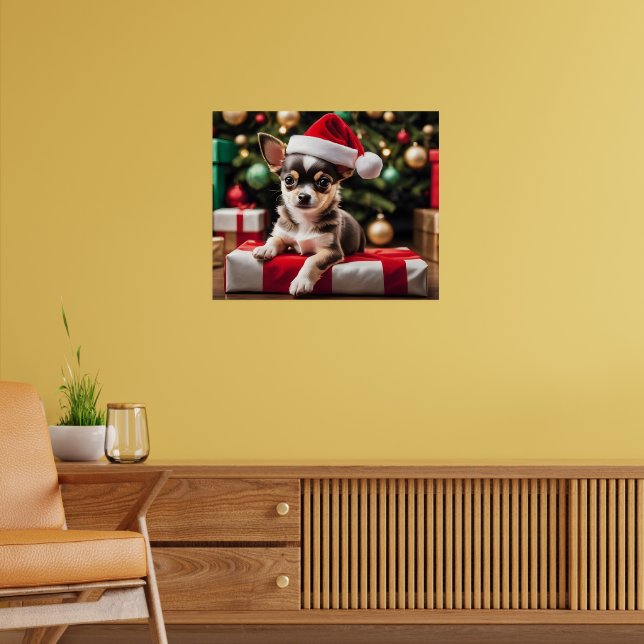 Poster Chihuahua Christmas Puppy (Sala de Estar 2)
