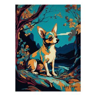Pôster Chihuahua Dog 002 - Bruno Pokopen