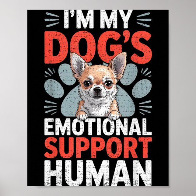 Poster Chihuahua Dog Emotional Suprt Human  (Frente)