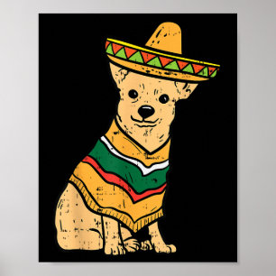 Poster Chihuahua Dog Sombrero Cinco De Mayo Fiest